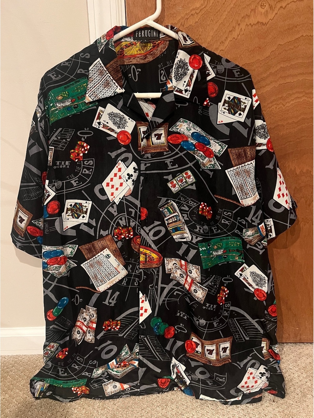 Vintage Casino Poker Button Down Shirt